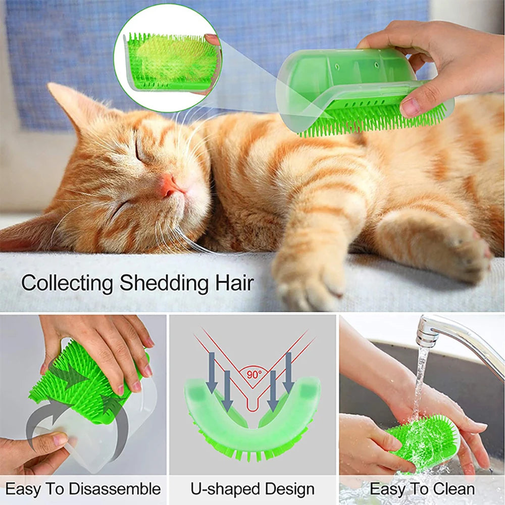 Corner Pet Massage & Scratcher Brush