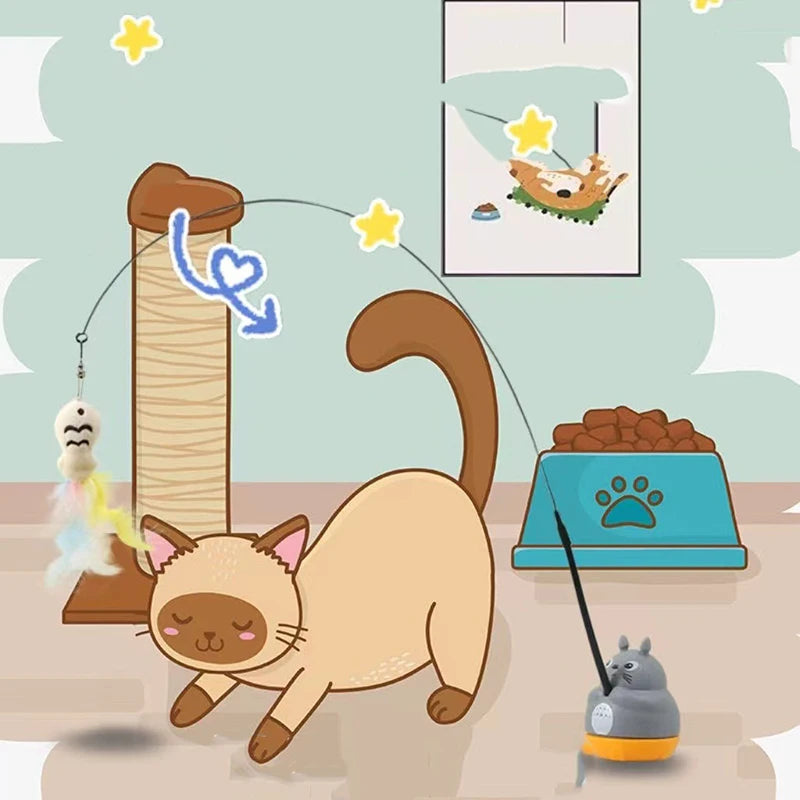 Rotating Cat Feather Toy